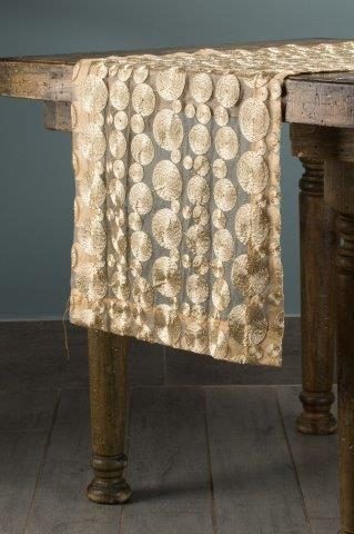 Specialty Concentric Gold table runner